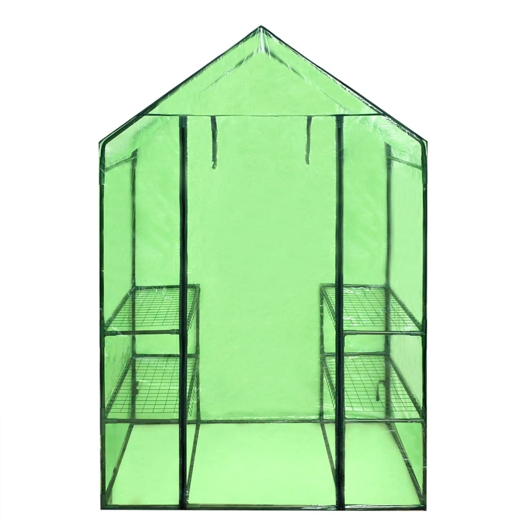 vidaXL Walk-in Greenhouse with 4 Shelves-4