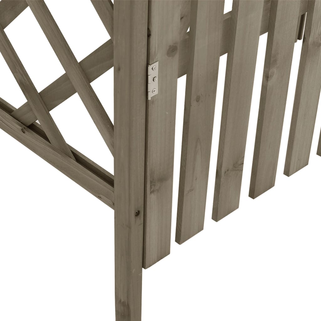 vidaXL Pergola Outdoor Pergola Garden Arch with Gate for Deck Solid Wood Fir-1