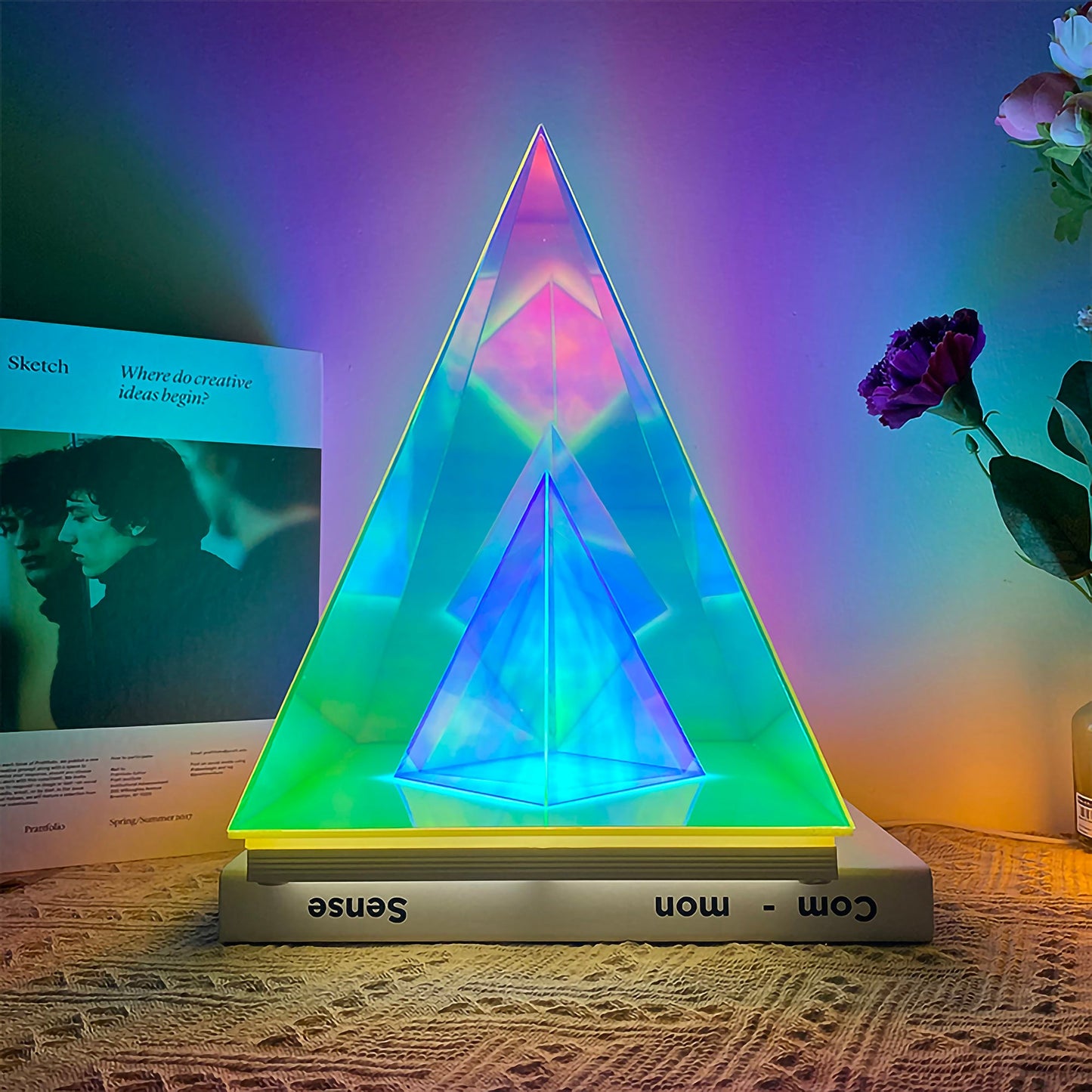 Infinity Pyramid Table Lamp-4