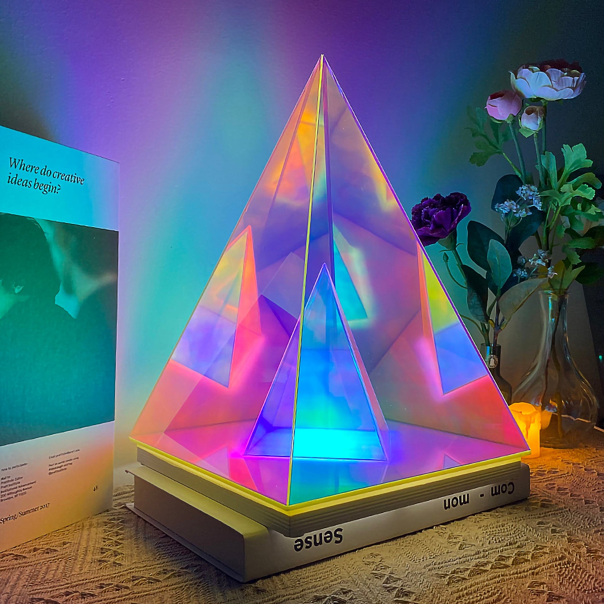 Infinity Pyramid Table Lamp-0